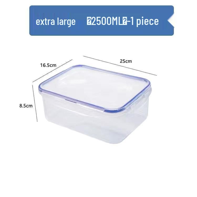 Food-Grade Transparent Rectangular Storage Box with Lid