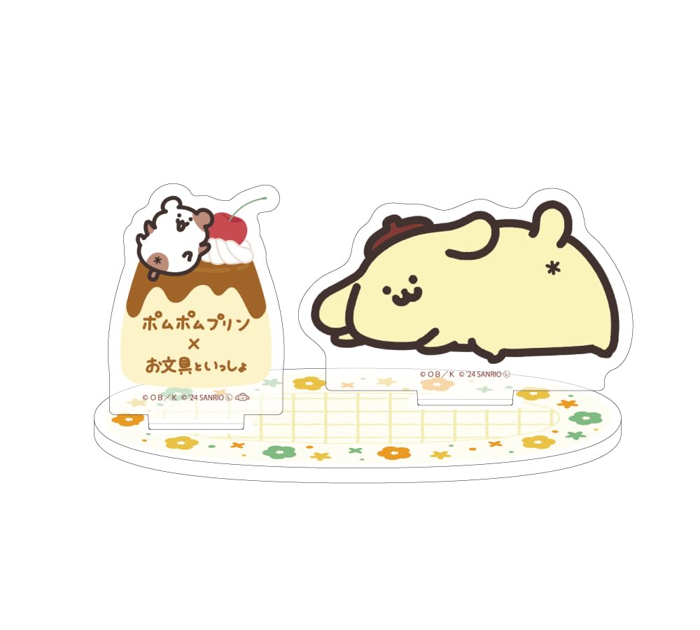 

Obungu to Issho x Pompompurin 03 C ver. [Collaboration Illustration] Acrylic Stand Plate