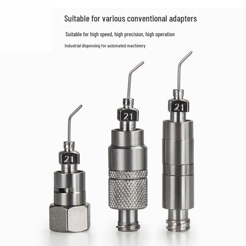 Stainless Steel Bent Tube Needle Valve 13G-30G Syringe Accessory 13mm