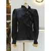 Style Latte Lovely Frill Chiffon Office Daily Blouse