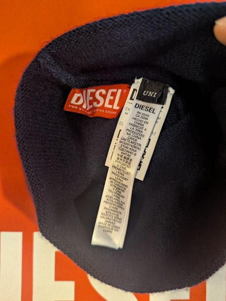 [USED] DIESEL Current Model Cashmere/Wool Blend Knit Cap