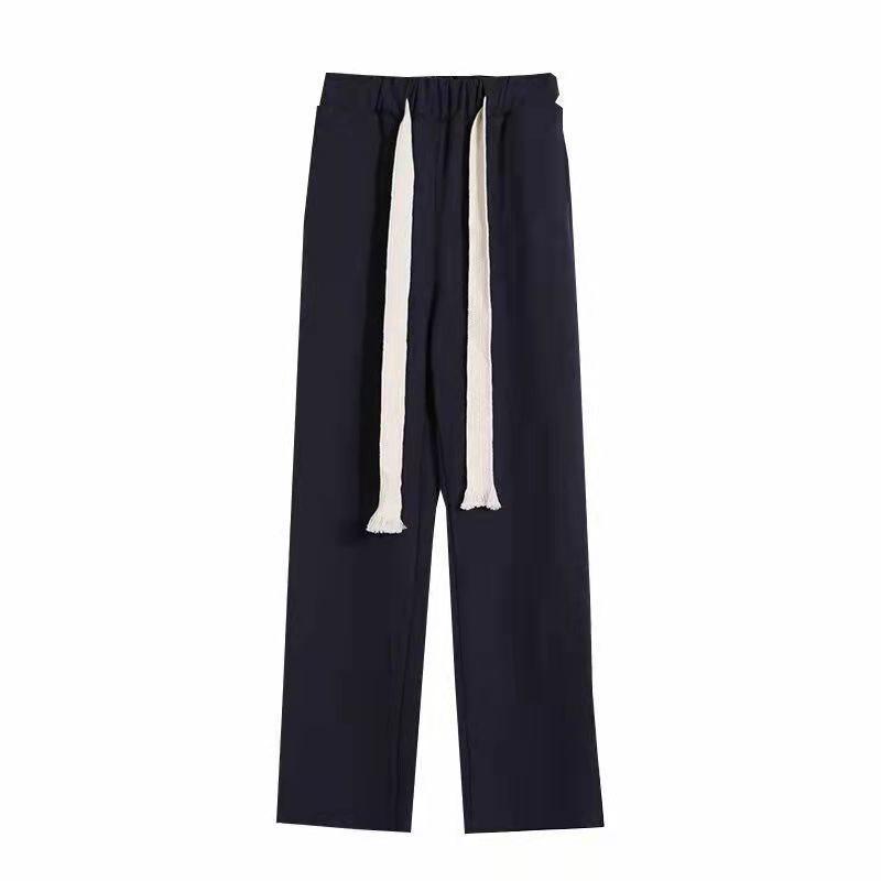 

2025 Осень/Зима Национальный Стиль Крутая Бейсбольная Куртка и Брюки Широкого Покроя Комплект из Двух Предметов L 110-125 kg