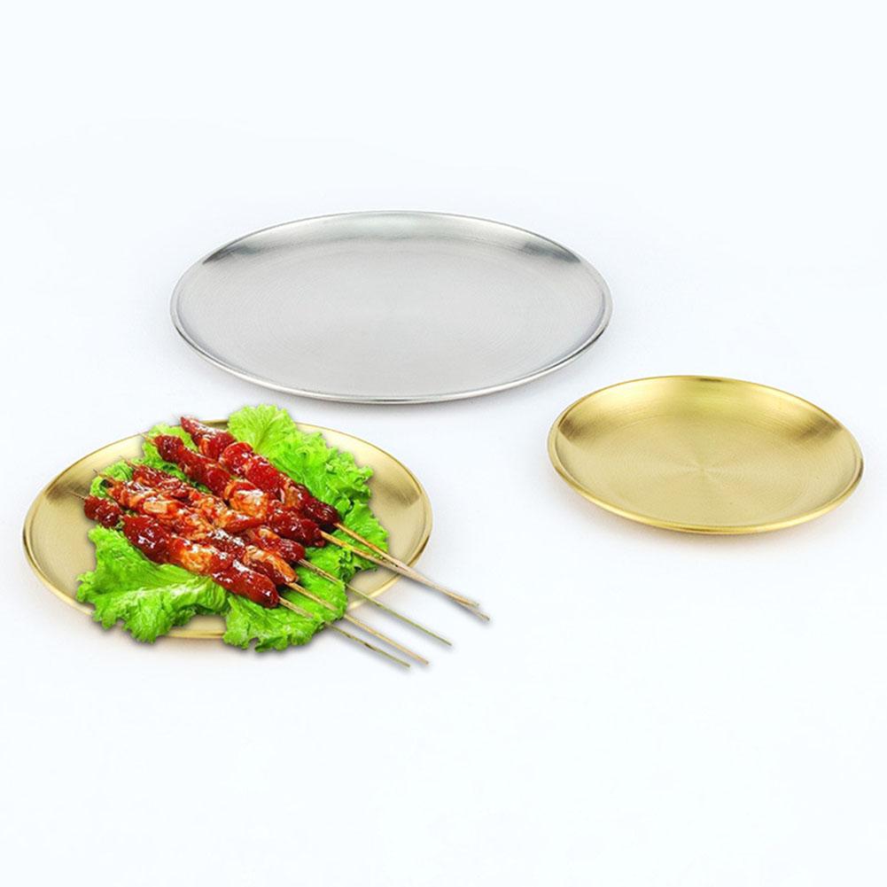 Tray Plate Dish Kitchen Replacement Silver Spare Parts Dinnerware Stainless Steel Accessories Breakfast Dining