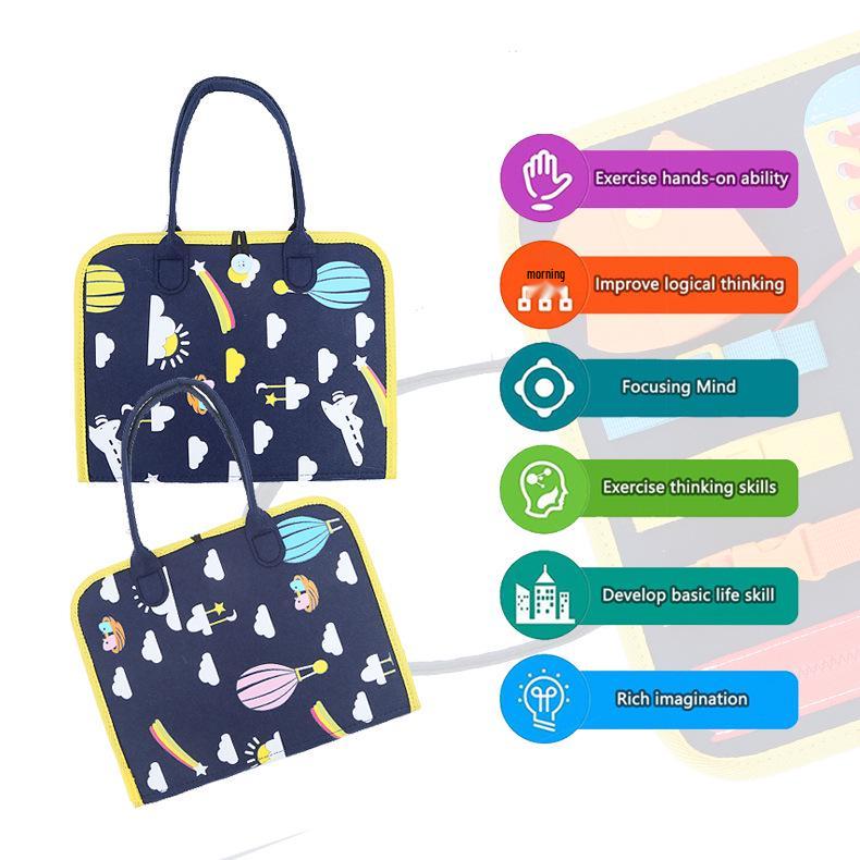 Montessori Felt Busy Board: Multi-Page Educational Toy & DIY Accessories for Early Childhood Learning