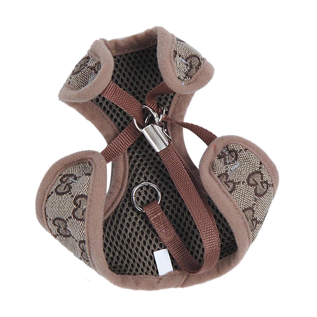 Pet Harness Leash Polyester Adjustable Breathable Escape Proof Dog Vest Harness Leash for Cats Dogs