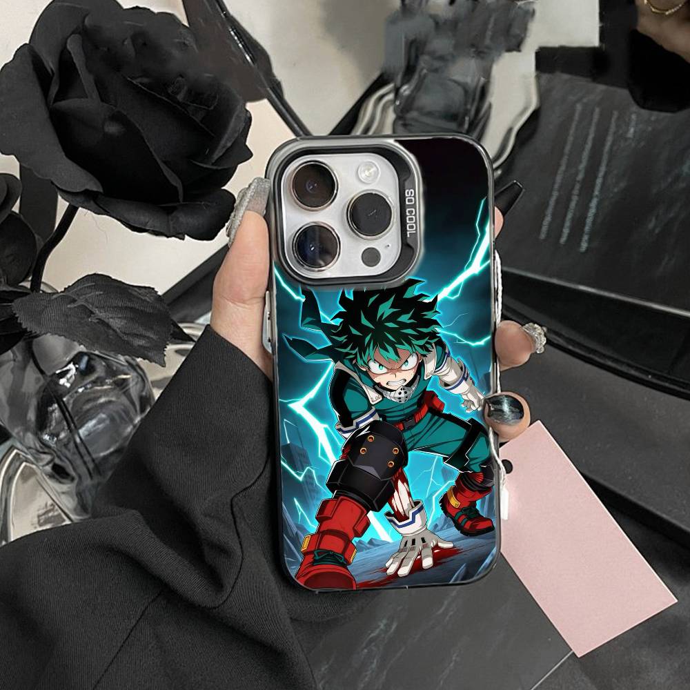 Katsuki Bakugo Hero Academia Phone Case For iPhone17, 16,15,14,13,12 Pro Max Black Candy Matte Shockproof Cover