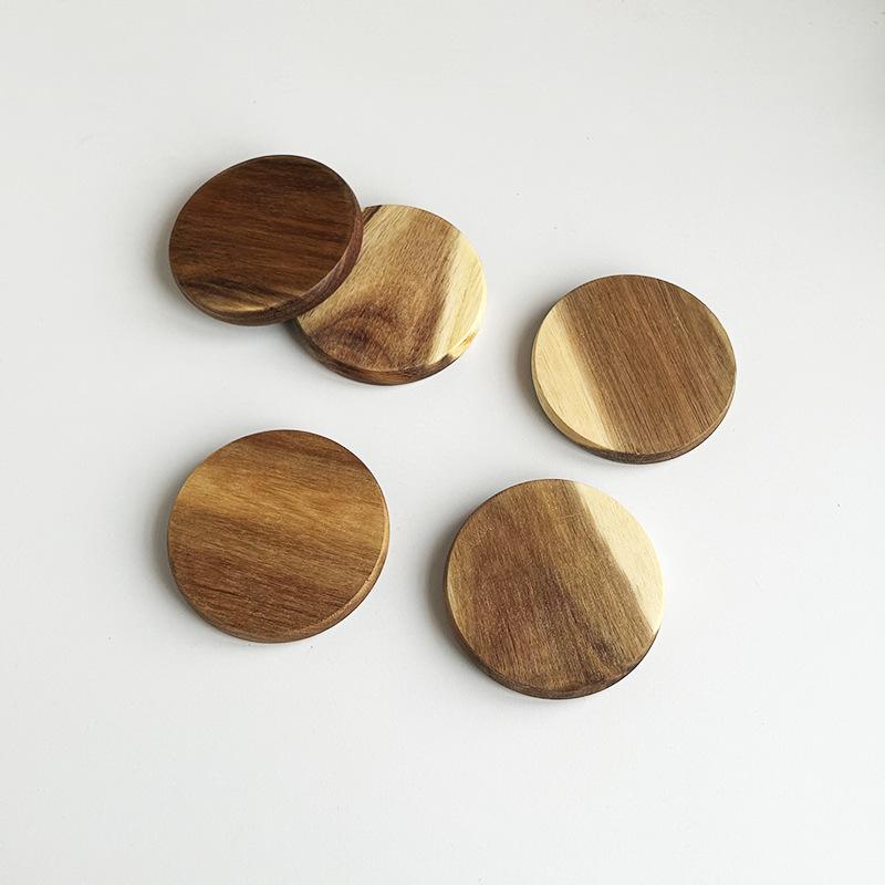 Insulated Round & Square Acacia, Beech, Bamboo, Rubberwood Coasters with Custom Logo Option