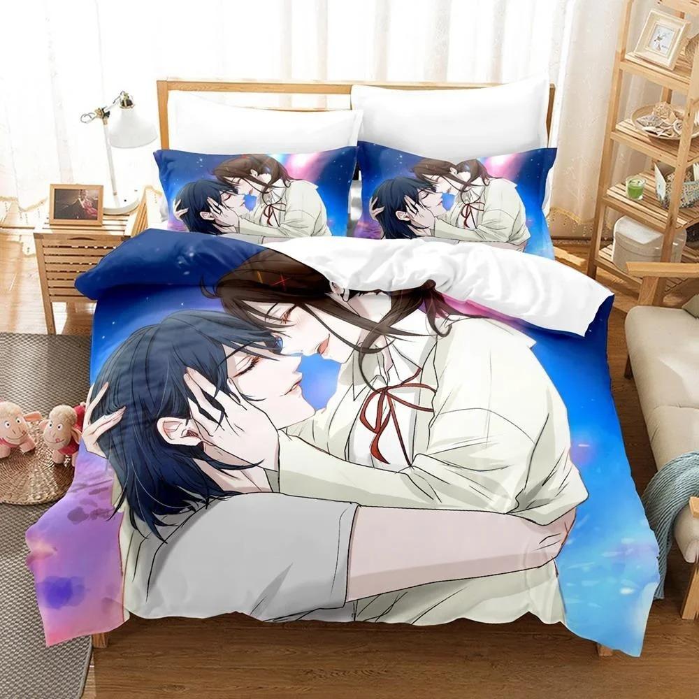 

Новый 3D-печатный комплект постельного белья с изображением аниме Suzume no Tojimari, односпальная кровать, двуспальная кровать размера Queen, комплект постельного белья для взрослых и детей, комплект пододеяльников 70x133cm 2pcs