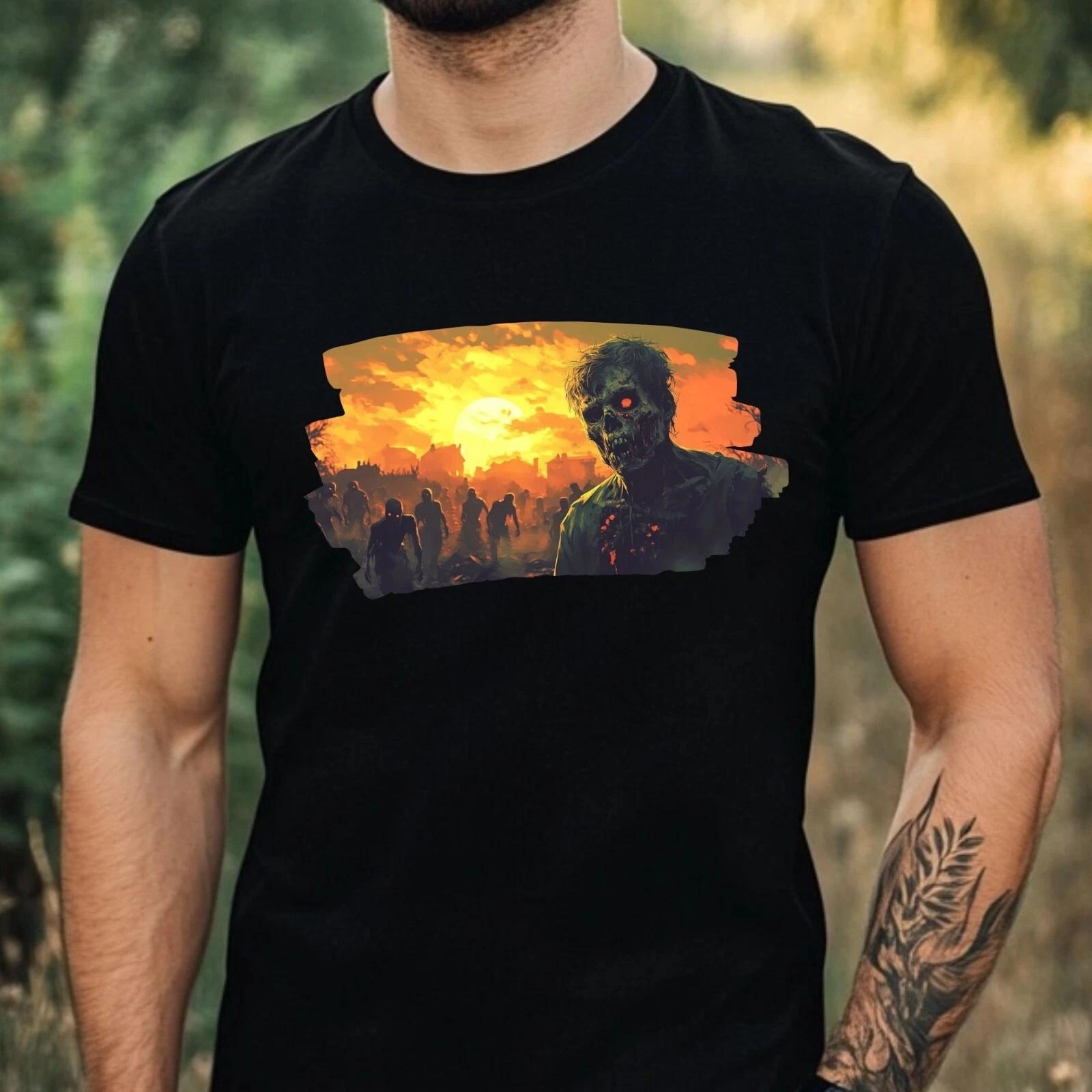 T-Shirt Herren Zombie Motiv Baumwolle Größe XS bis 5XL L
