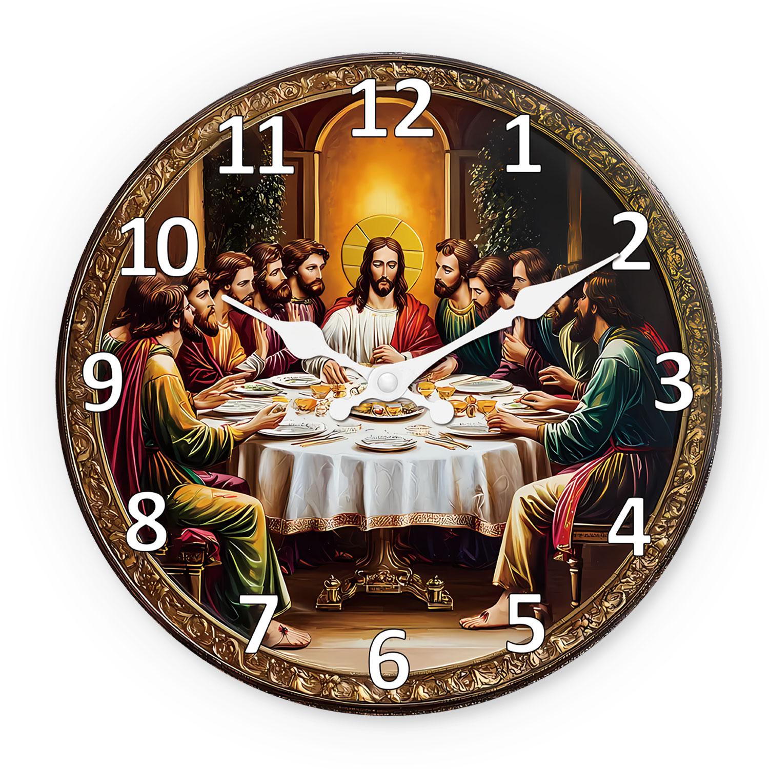 High-Standard A High-Standard Vintage High-Standard Religious Top-Grade Wooden Top-Grade Wall Top-Grade Clock Superior-Grade Called Top-Grade (as the picture,12 Inches)