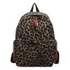 Large Capacity Leopard Print Laptop Backpack Fashion College High School Student Bookbag Unisex Korean Style Rucksack
