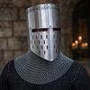 Medieval Crusader Knight Cosplay Helmet Costume for LARP Renaissance Events
