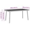 Rectangular Garden Coffee Table Light Gray 80X40X37 Cm
