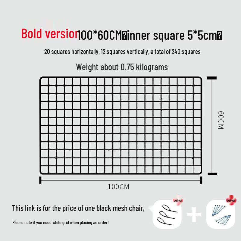 Black Iron Mesh Jewelry Photo Display Grid