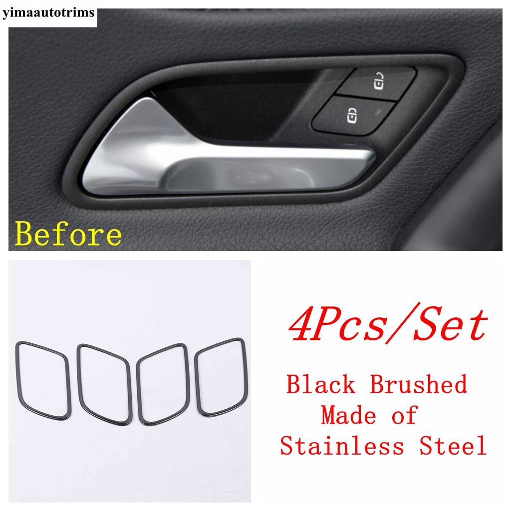 

Car Inner Door Handle Bowl Frame Stickers Cover Trim Accessories For Mercedes Benz A CLA Class W177 V177 C118 W118 - 2024 Black Brushed