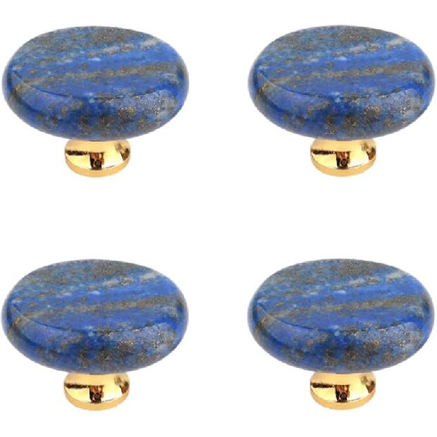 Cabinet Knobs Single Hole Nature Stone Drawer Handles Knobs Cupboard Drawer Pull Kitchen Cabinet Knob 4Pcs 9