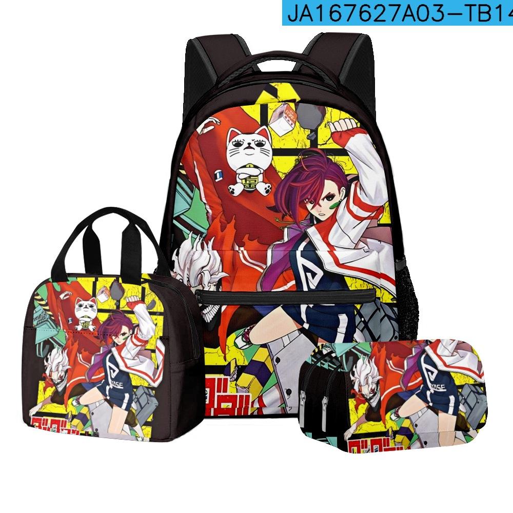 Klassiek Populair Nieuwigheid Grappig DANDADAN 3D Geprint 3 stuks/Set student Schooltassen Reizen Notitieboek Rugzak Lunchtas Etui