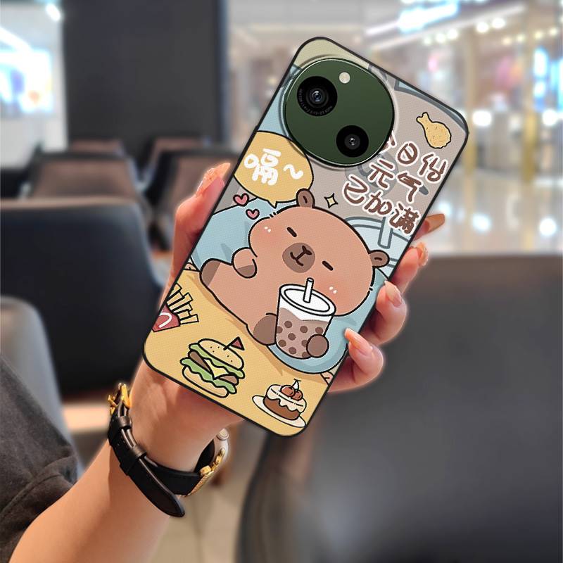 Couple Anti-dust Phone Case For Sharp Aquos R9/SH-51E Anti-knock Silicone Protective Durable Dirt-resistant TPU Graffiti