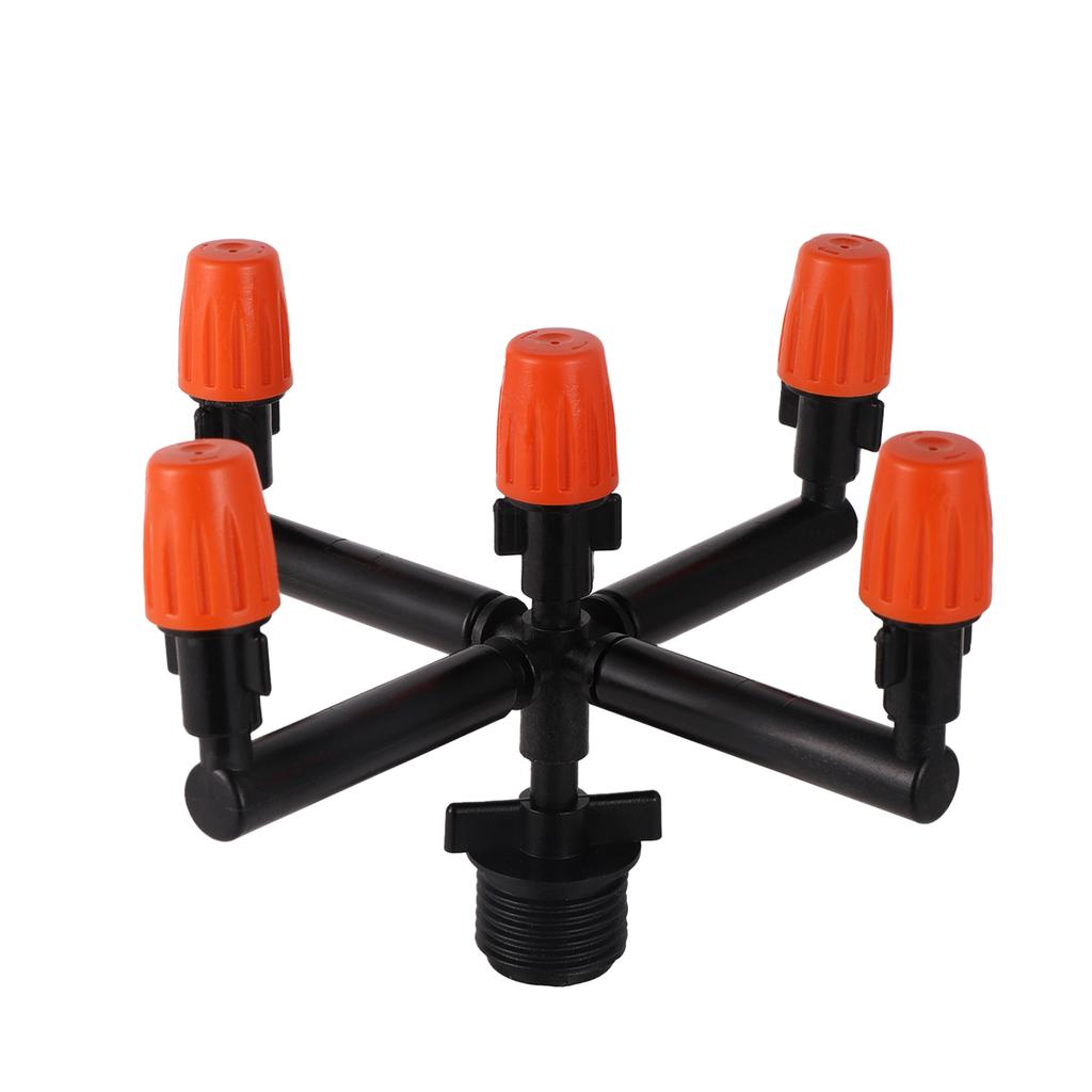 Orange Adjustable Atomizing Nozzle Kit 4/5/6/7-Heads Micro-Sprayer 4/7mm Hose Ground Rod Anti-drip Device Micro-Sprinkler 10Sets