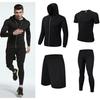 Men's Quick-Dry Basketball Compression Sportswear Set - 3 or 4 Pieces for Autumn/Winter Running
