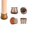 8pcs Silent Silicone Chair Feet Cover Round Rubber Chair Leg Caps with Felt Non-Slip Floor Protectors Feet Cap Bottom