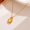 Punk  Tiny Padlock Lock Pendant For Women Gold Color Stainless Steel Choker Chain Necklace Female Jewelry Christmas Gift