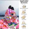 1pc Flower Power Blanket Lightweight Flannel Blanket Throw Blanket For Sofa, Bed, Travel, Camping, Livingroom, Office, Couch