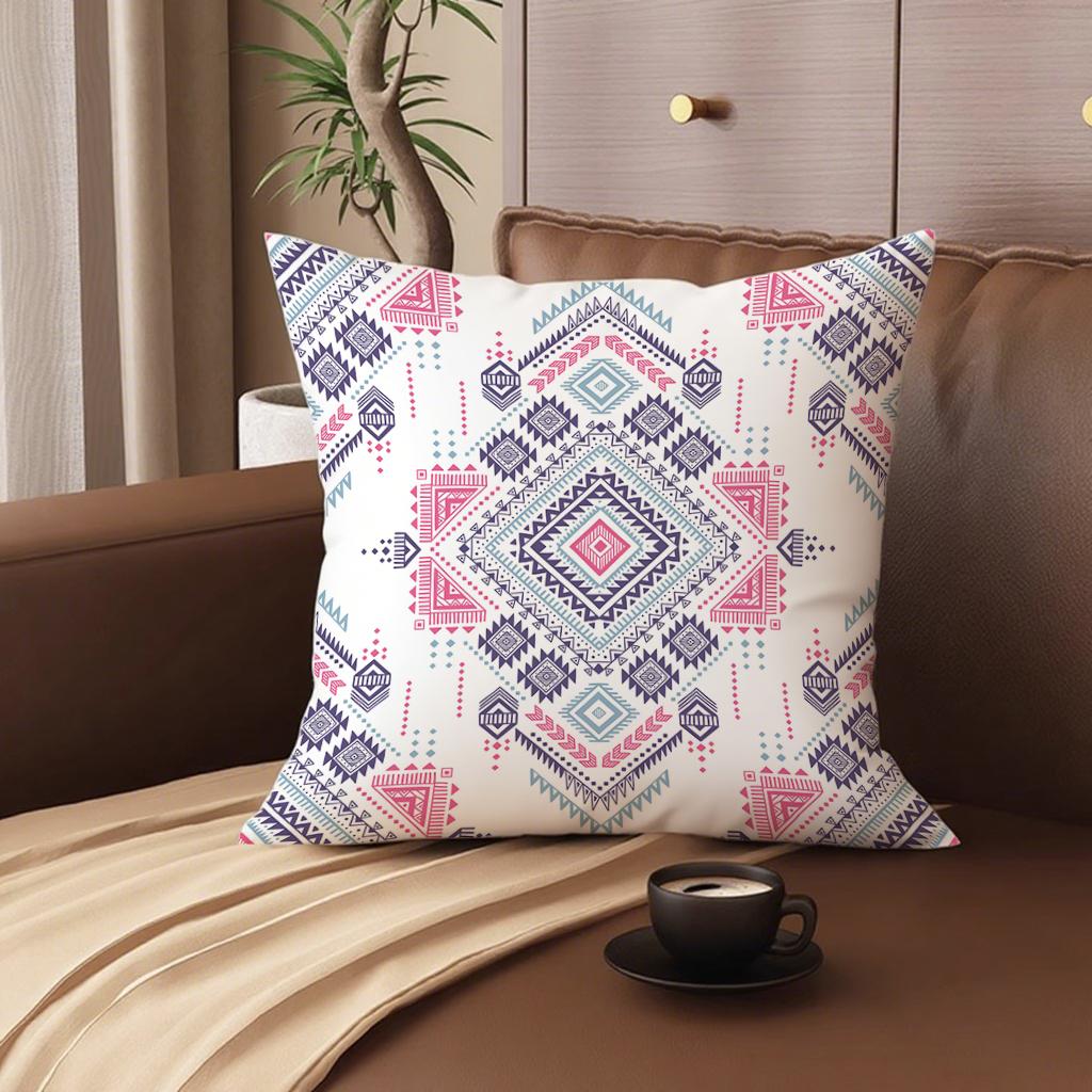 4Pc Colorful Geometric Patterned Pillowcasessuitable For Sofa Car Bedroom Decorative Cushion Cover Pillow Cover