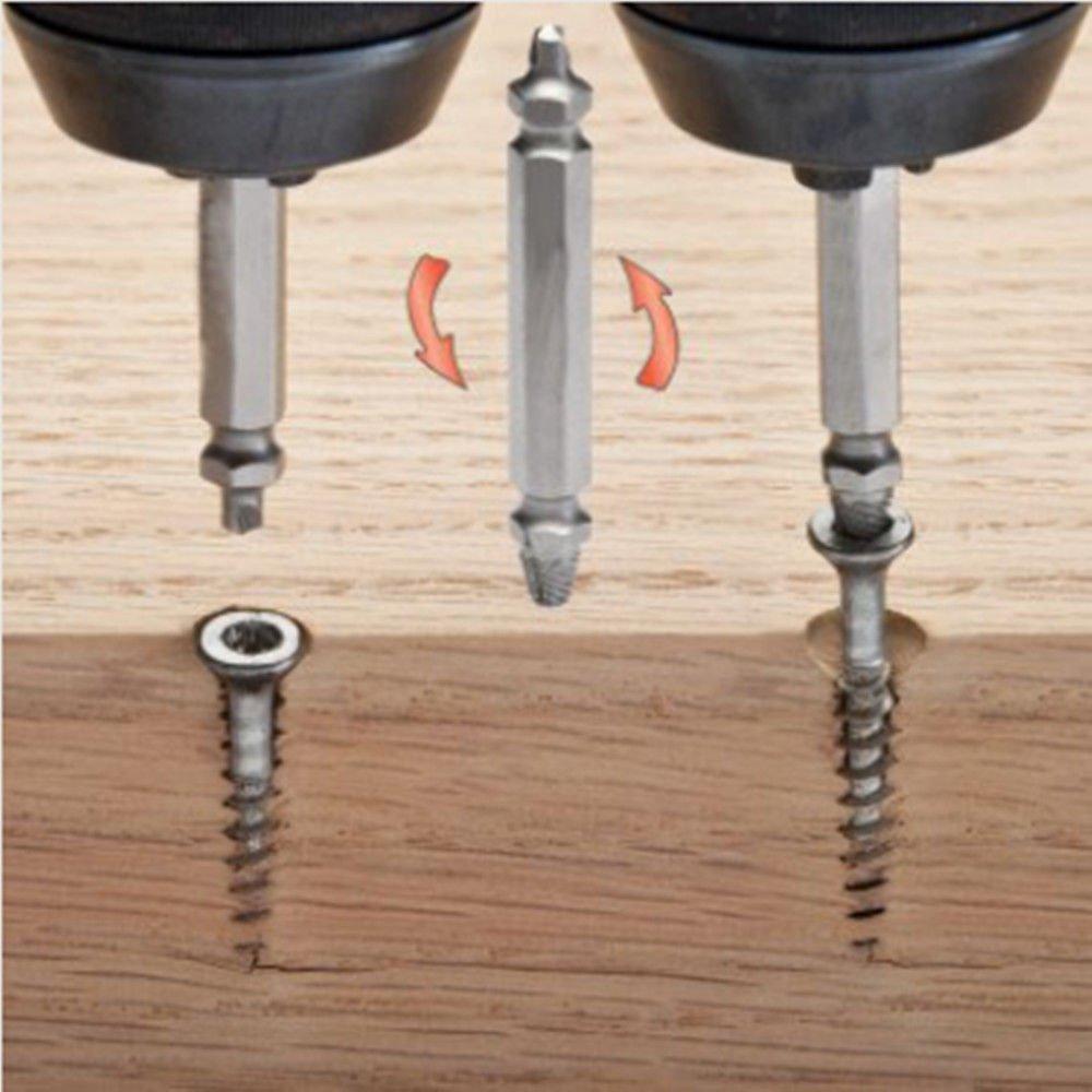 4pcs Screw Removal Tool Broken Damaged Screw Bolt Extractor Set Remover Drill Bit Tool