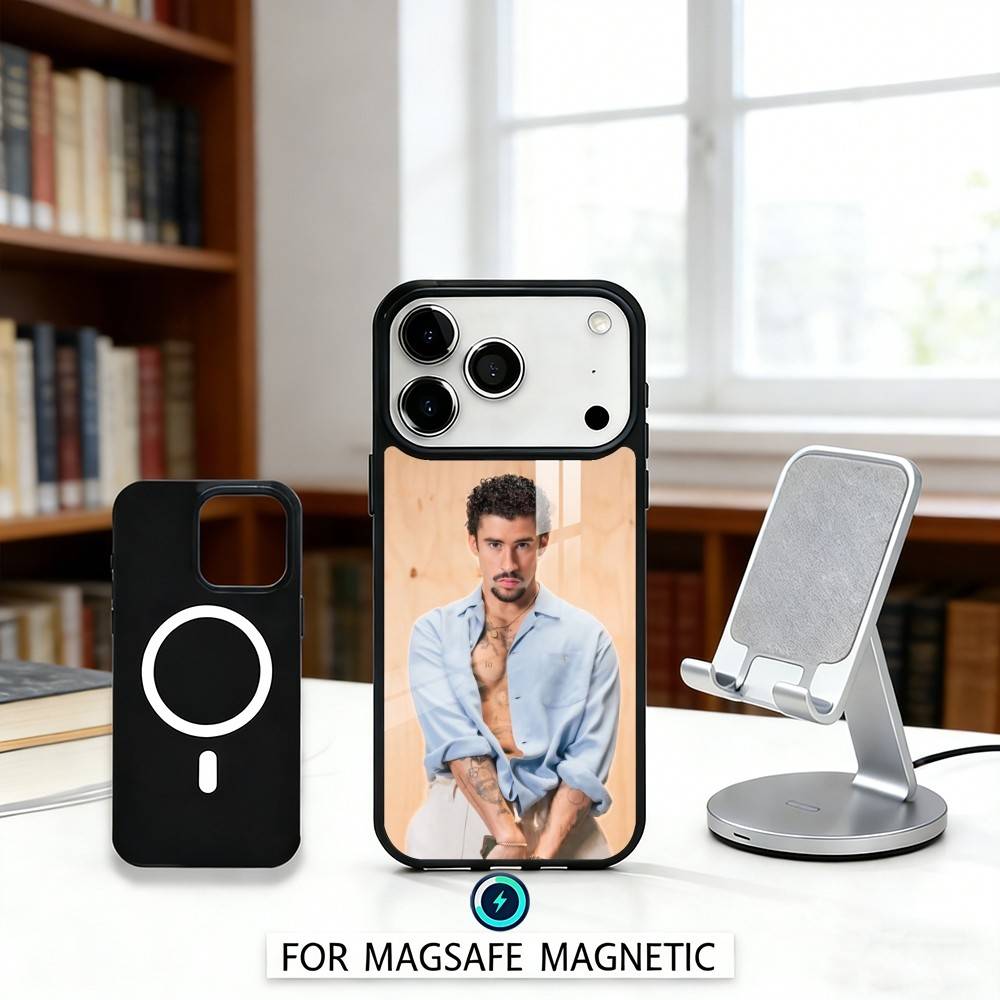 B-Bad B-Bunny DtMF Phone Case For iPhone17,16,15,14,13,12,Pro,Max,Magnetic For Magsafe Wireless Charging