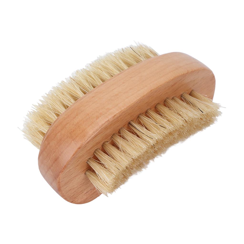 Toe Finger Nail Brush Wooden Double Sided Fingernail Toenail Cleaning Scrub Brush for Men Women