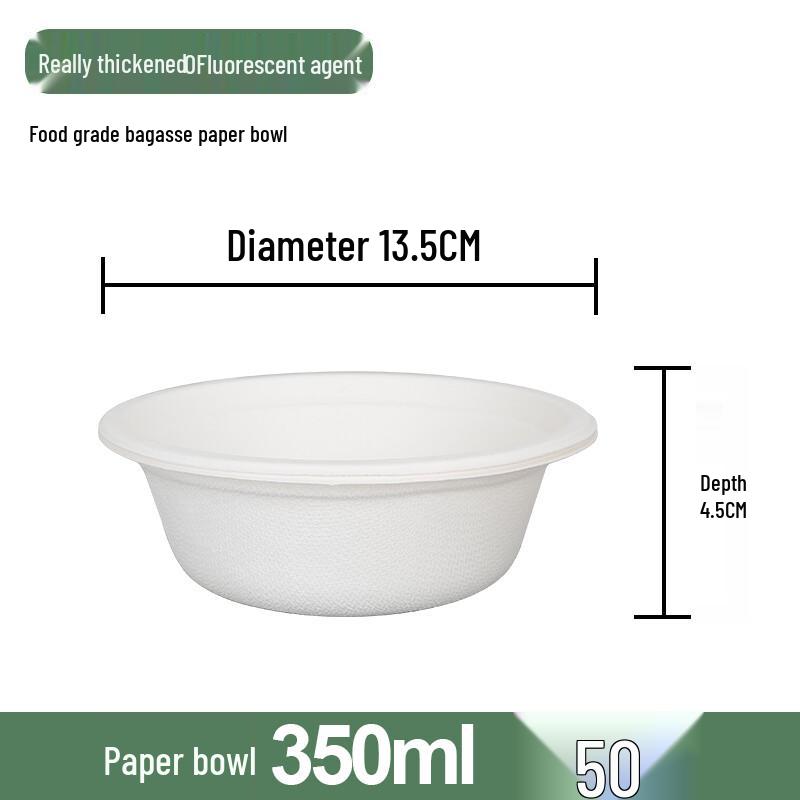 

Qianyu Disposable Sugarcane Pulp Bowl & Chopstick Set