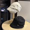 Off-white Niche Pile Hat Autumn and Winter Style Literary Baotou Cold Hat Large Version Face showing Small Fisherman Hat Basin Hat for Women