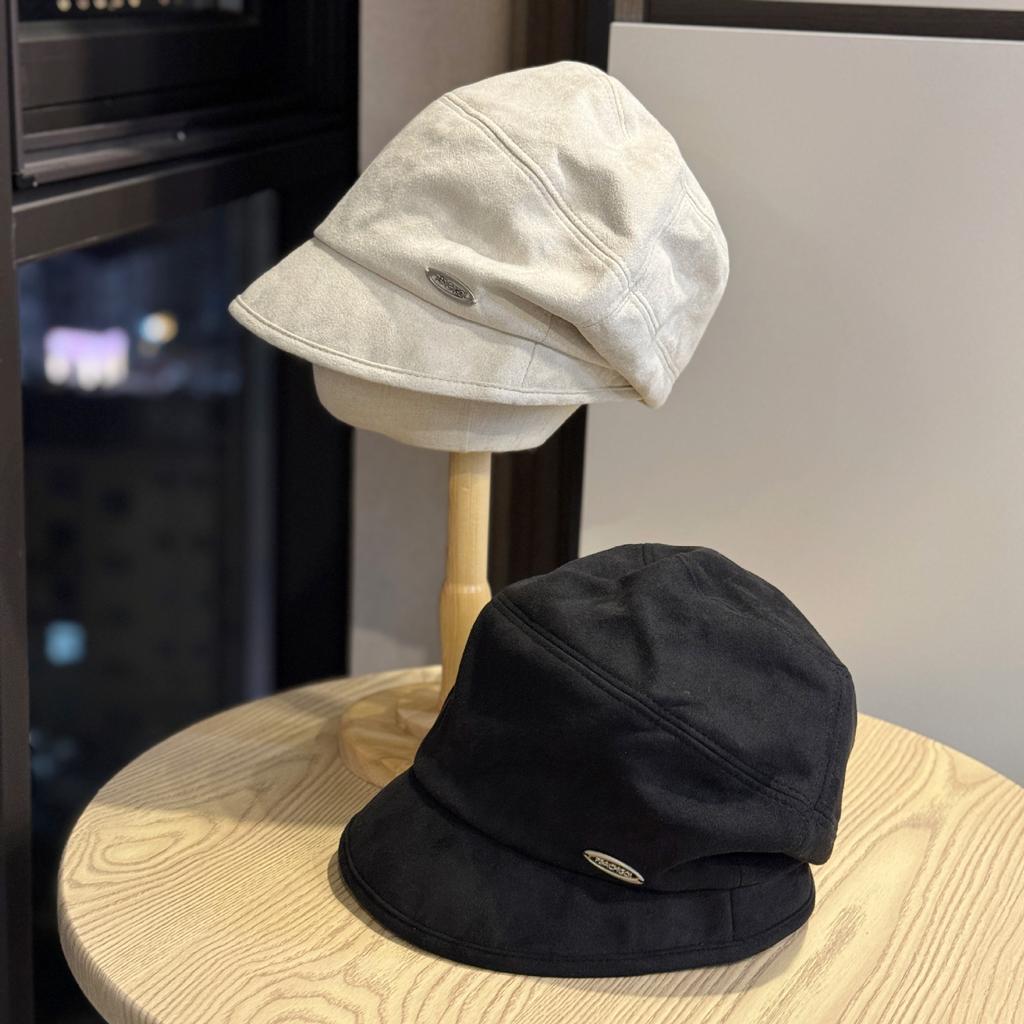Off-white Niche Pile Hat Autumn and Winter Style Literary Baotou Cold Hat Large Version Face showing Small Fisherman Hat Basin Hat for Women