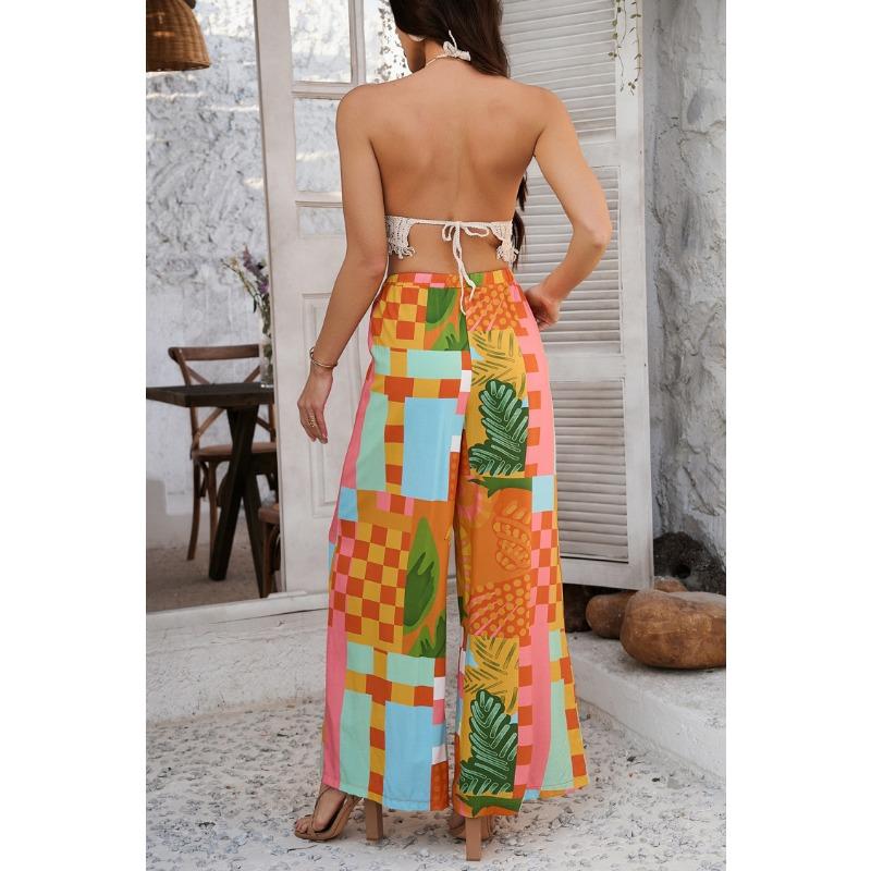 Women's Summer Pomichia Holiday Printed Casual Pants