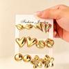 European and American new high-end personality exaggerated CCB stud earrings women's creative retro circle earrings set pair