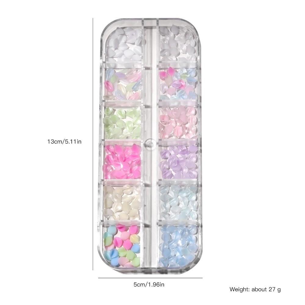 3D Flower Petals Nail Art Glitter Set Transparent Nail Charms Decorations Manicure Accessories