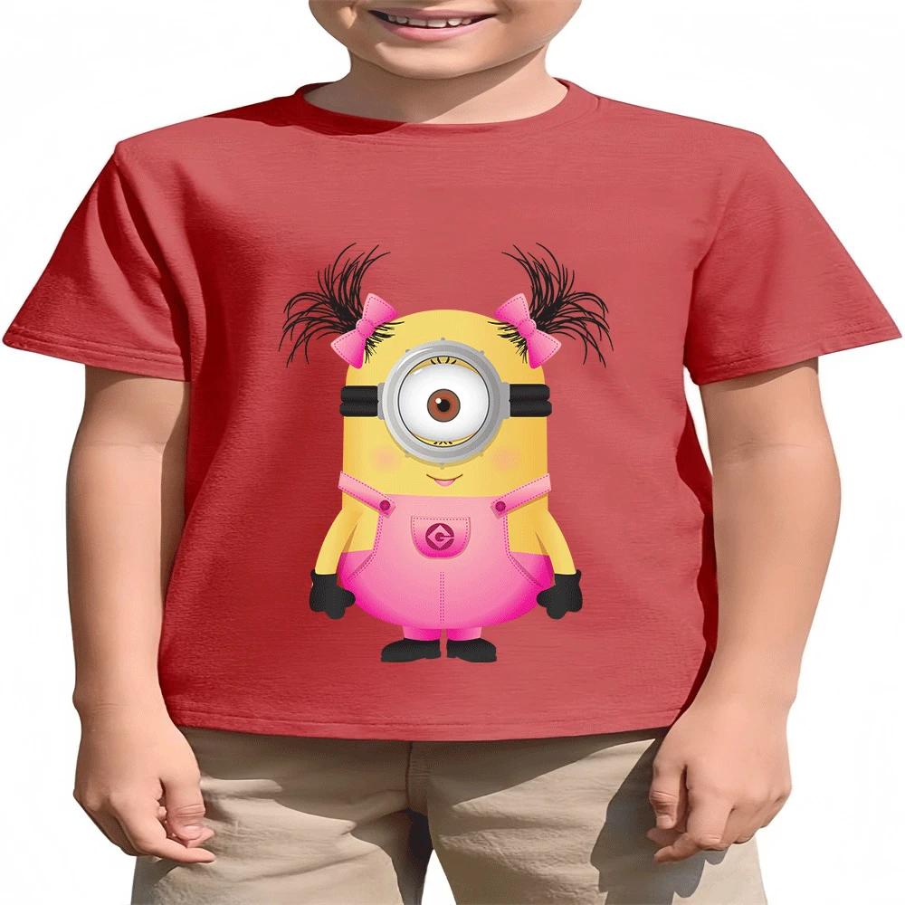 Children s T-shirt Minions Cartoon Print Summer Fashion Hot Sale Unisex Kids Style 100