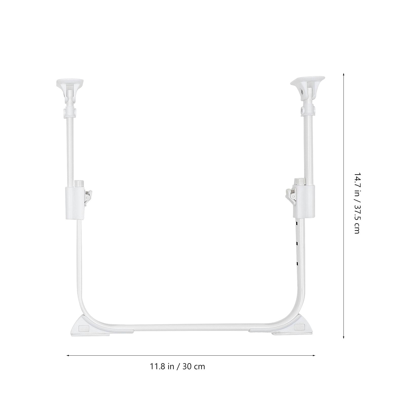 2Pairs U-Shaped Table Legs Adjustable Folding Bed Desk Legs Corrosion Resistant Iron Feet Bed Table Leg Replacement Leg