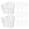 100Pcs Transparent PP Plastic Spice Containers Heart Shaped Leak Proof Storage Jars Suitable for Sauce Spice Use