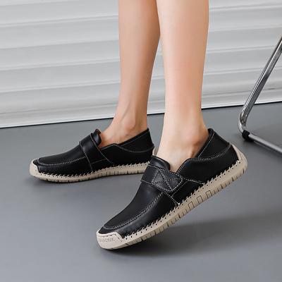 Women Casual Shoes Handmade Leather Loafers Comfortable Women's Shoes Quality Split Leather Flat Moccasins Women Sneakers