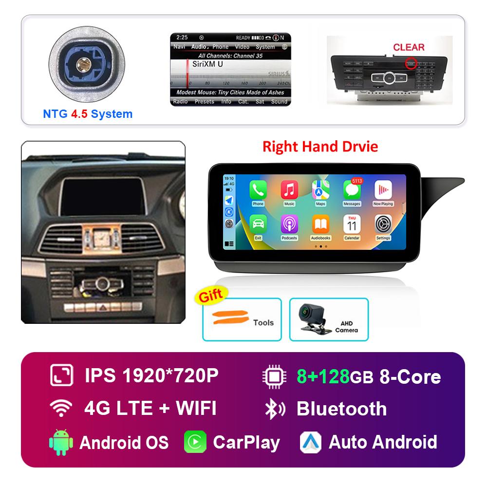 10.25'' Right Hand Drvie for Mercedes Benz E Class C207 W207 2009 - 2015 NTG 4.0 4.5 System Android Car Radio Multimedia Player