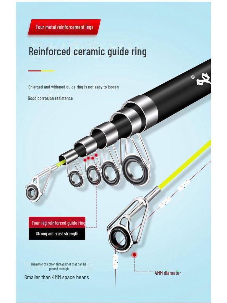 Minglun Wolf King Carbon Sea Rod Set: Super Hard, Long-Cast Fishing Gear.