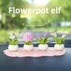 Resin Craft Miniature Flower Pot Decor For Office Desk And Car Ornament