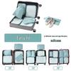Twill 8-piece Multi-purpose Travel Storage Bag Set for Clothes & Toiletries
