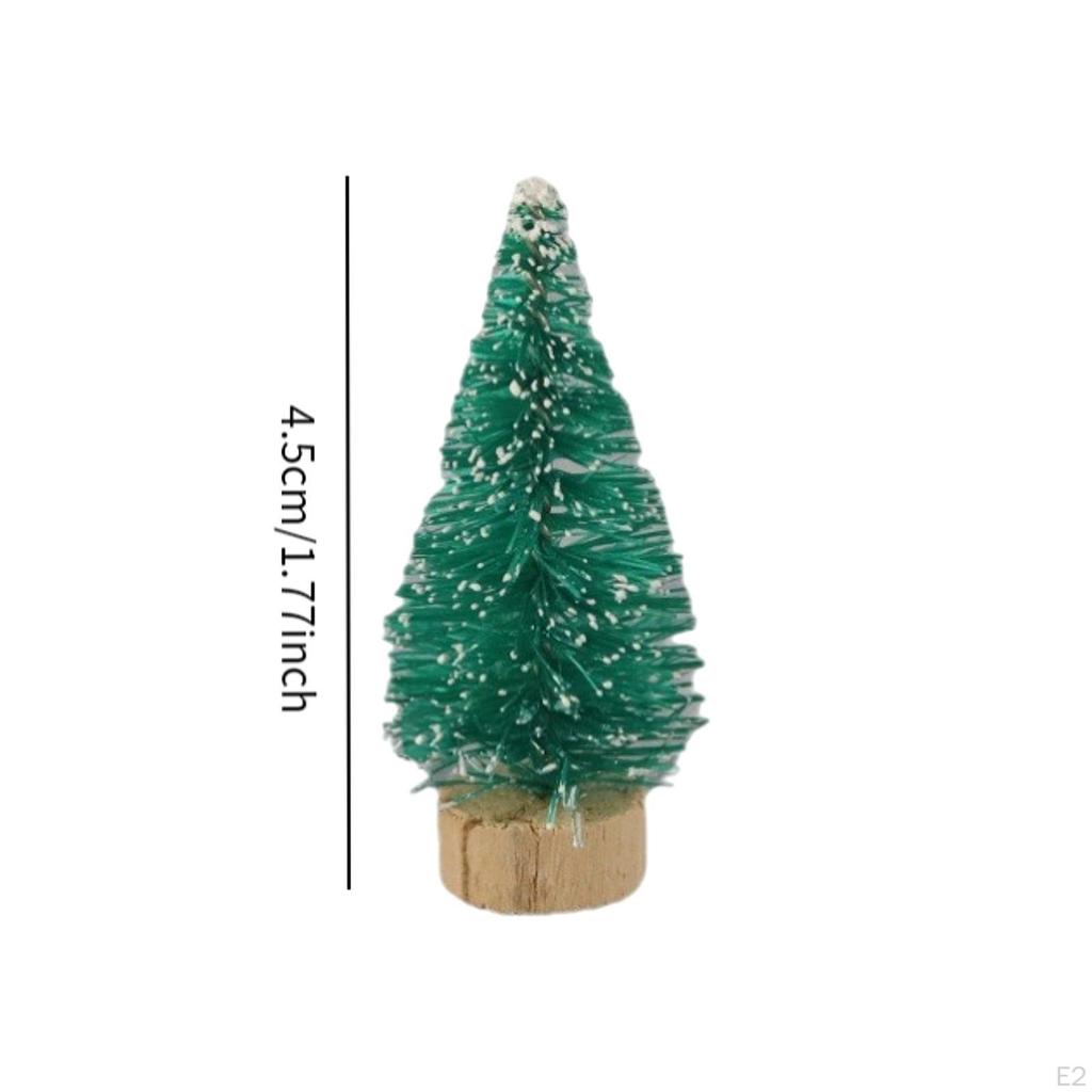 12 Stück Kleine Weihnachtsbaumschmuck Miniatur-Bäume Sammlerhandwerk Weihnachten für Büro