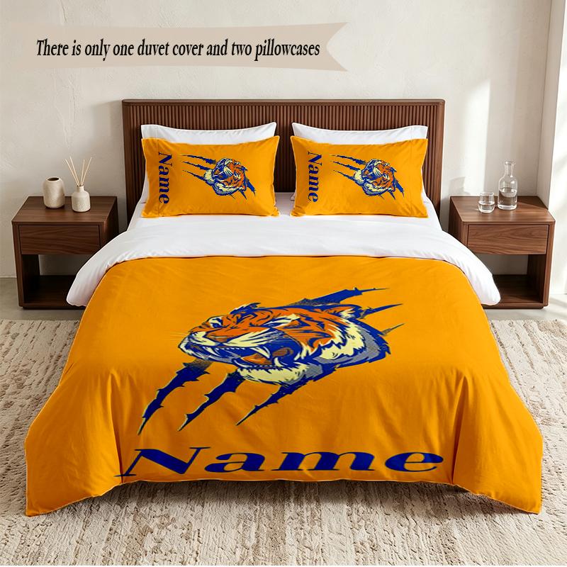 Tigres UANL Personalized Custom Name 3‑Piece Bedding Set Soft Duvet Cover Set For Bedroom Home Decor