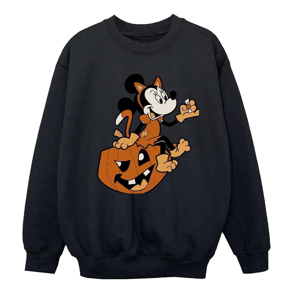 Disney Girls Minnie Mouse Cat Halloween Sweatshirt