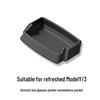 Flocking and cushion storage box for Tesla Model 3 center console/armrest. Ideal for organizing items inside your car.