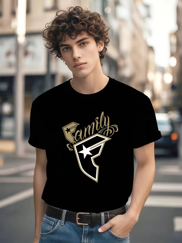 Crew Neck T-shirt - Soft Knit Fabric Stretch Shirt